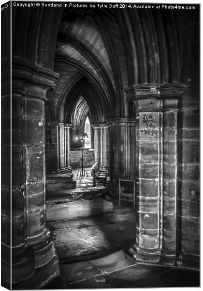  Cloisters at Glasgow Cathedral Scotland Canvas Print by Tylie Duff Photo Art