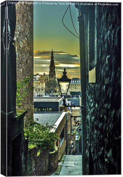  View from Royal Mile Edinburgh Canvas Print by Tylie Duff Photo Art