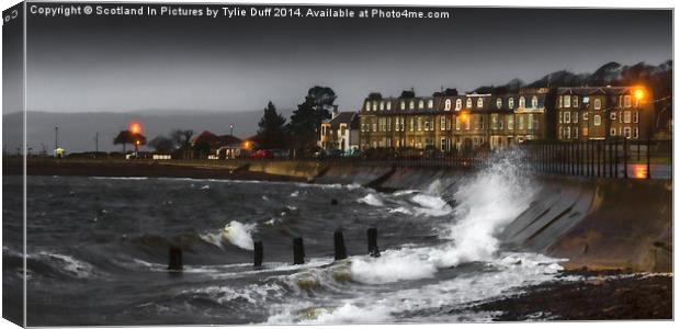 Stormy  Day at Largs Canvas Print by Tylie Duff Photo Art