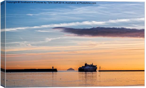  Last Ferry to Arran Canvas Print by Tylie Duff Photo Art