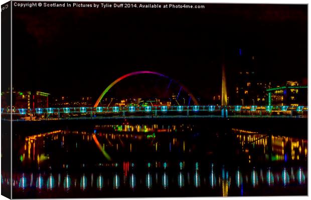  Bridges over River Clyde at Glasgow Canvas Print by Tylie Duff Photo Art