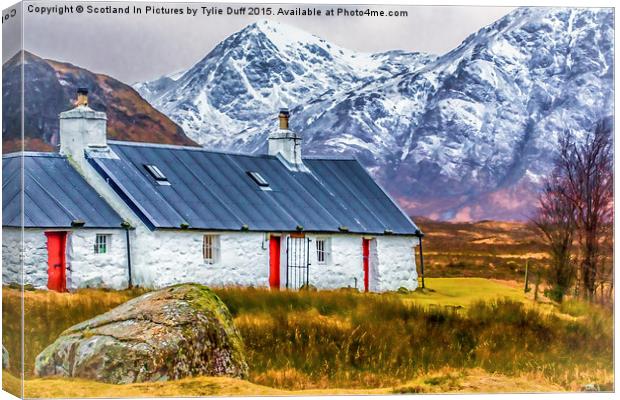  Black Rock Cottage by Buchaille Etive Mor Canvas Print by Tylie Duff Photo Art