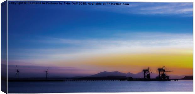   Sunset over The Clyde Canvas Print by Tylie Duff Photo Art