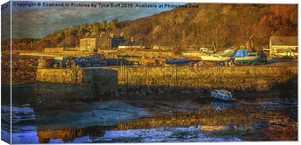  Dunure Harbour Canvas Print by Tylie Duff Photo Art
