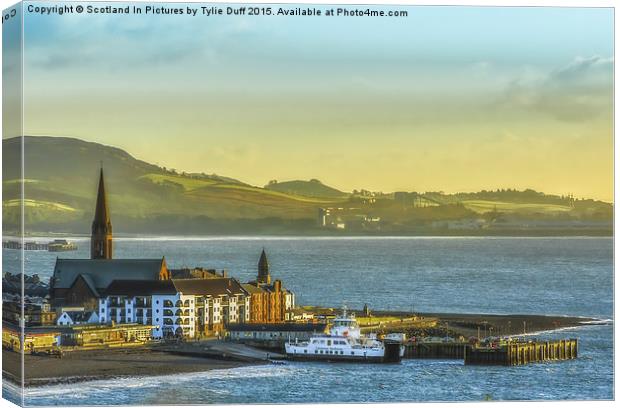 A Birdseye View of Largs Canvas Print by Tylie Duff Photo Art