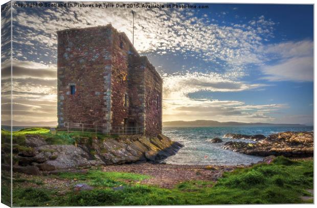  Portencross Castle In The Gloaming Canvas Print by Tylie Duff Photo Art