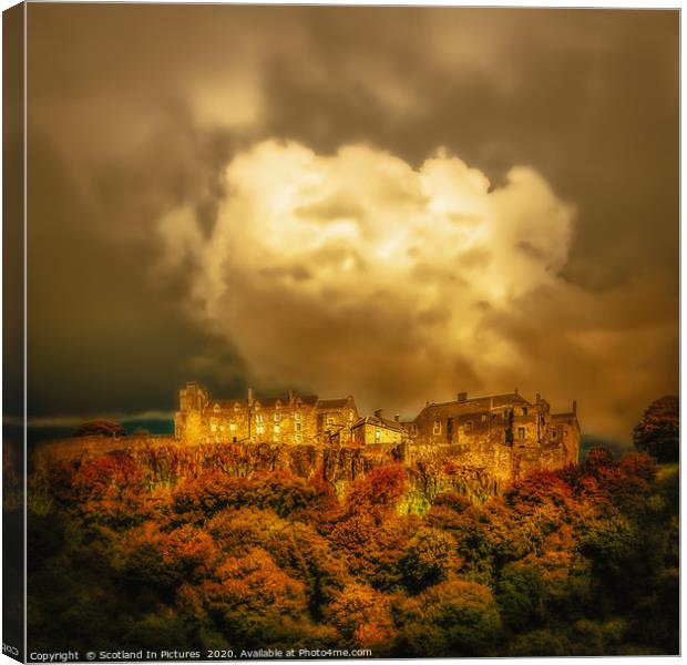 Dusk At Stirling Castle Canvas Print by Tylie Duff Photo Art