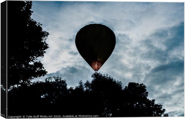 Hot Air Balloon In Dawn Sky Canvas Print by Tylie Duff Photo Art