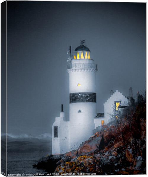 Cloch Lighthouse On The Clyde Canvas Print by Tylie Duff Photo Art