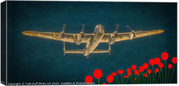 Wings of Triumph - Flight of The Lancaster Bomber Canvas Print by Tylie Duff Photo Art