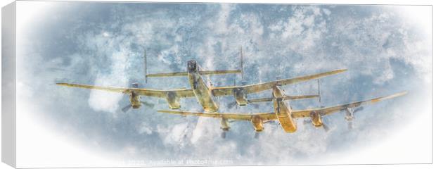 Lancaster Fly Past Canvas Print by Tylie Duff Photo Art