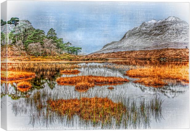 Loch In The Scottish Highlands Canvas Print by Tylie Duff Photo Art