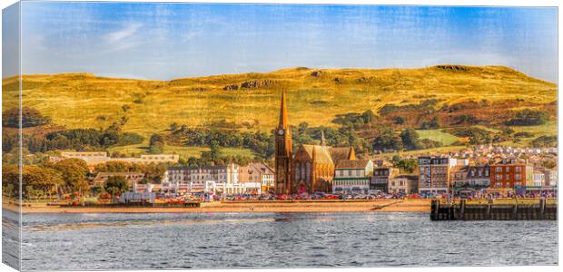 The Seafront At Largs On the Firth of Clyde Canvas Print by Tylie Duff Photo Art
