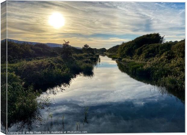 Military Canal, Hythe Canvas Print by Philip Teale