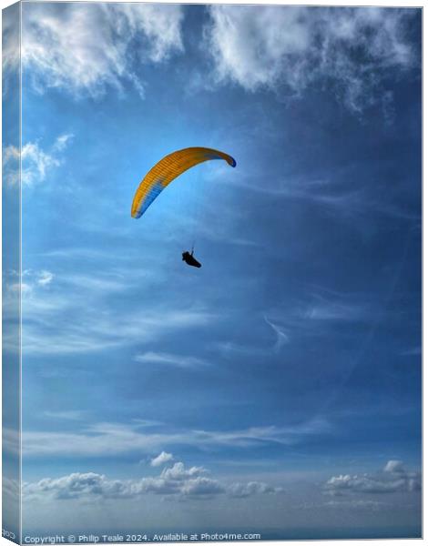 Paragliding Canvas Print by Philip Teale