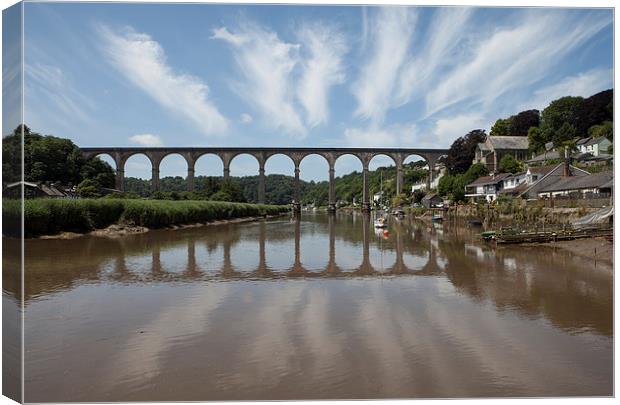  Calstock Viaduct, River Tamar Canvas Print by Brian Pierce