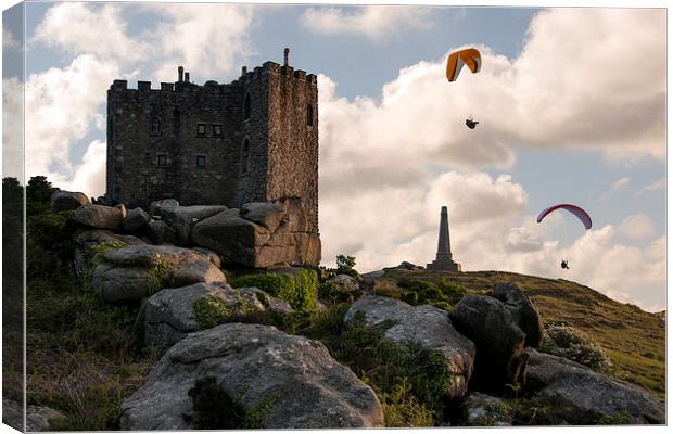 Carn Brea Castle, and the Basset Monument, Redruth Canvas Print by Brian Pierce
