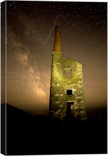 Wheal Prosper (and the International Space Station Canvas Print by Brian Pierce