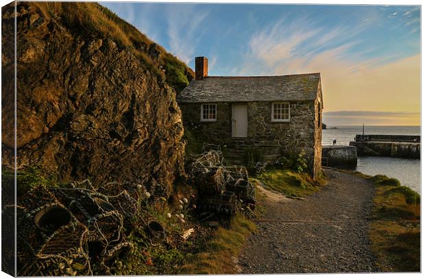 Fisherman's Hut, Mullion Cove, Cornwall Canvas Print by Brian Pierce