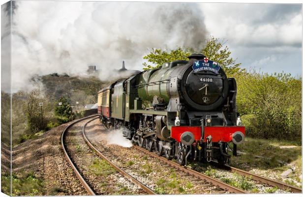 46100 Royal Scot passing Redruth Canvas Print by Brian Pierce