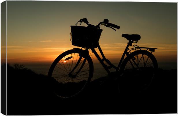 Sunset Bike Canvas Print by Brian Pierce