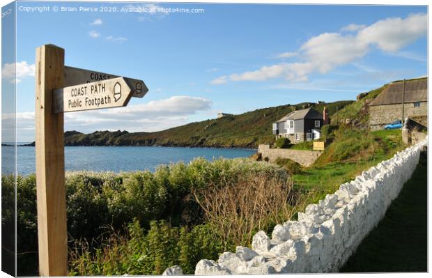 The South West Coast Path at Coverack Canvas Print by Brian Pierce