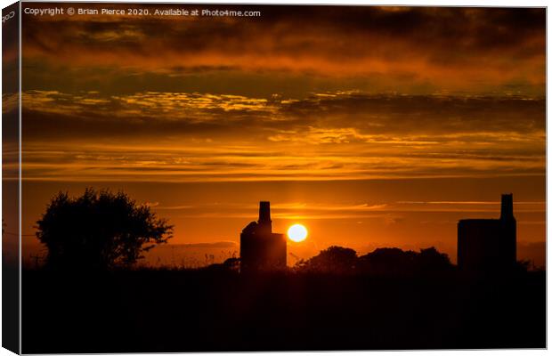 Sunset behind Wheal Uny Canvas Print by Brian Pierce