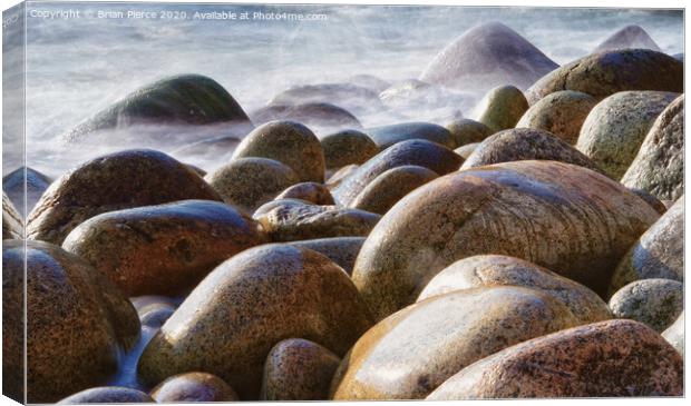 Rocks. Porth Nanven Canvas Print by Brian Pierce