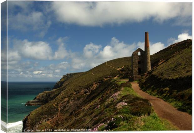 Towanroath Engine House, Wheal Coates, Cornwall Canvas Print by Brian Pierce