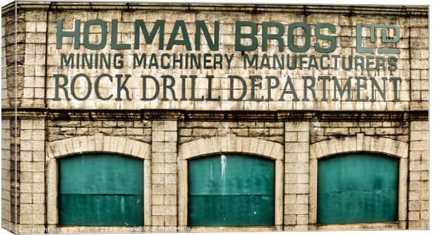 The Old Holman's Building, Camborne, Cornwall Canvas Print by Brian Pierce