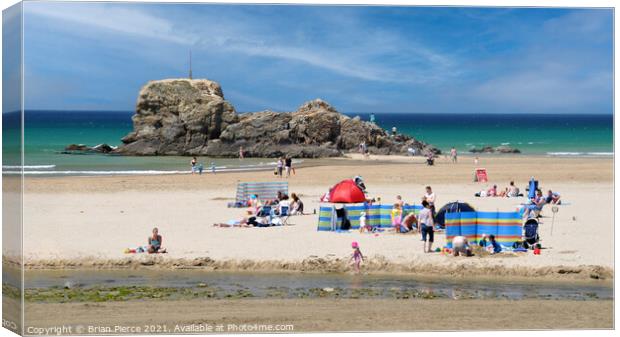 Perranporth Beach, Cornwall Canvas Print by Brian Pierce