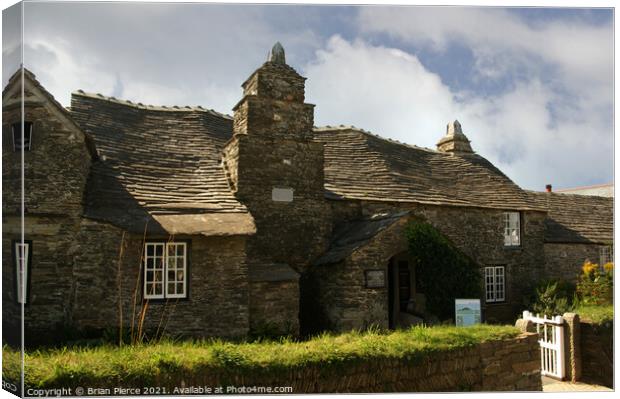 The Old Post Office, Tintagel, Cornwall Canvas Print by Brian Pierce