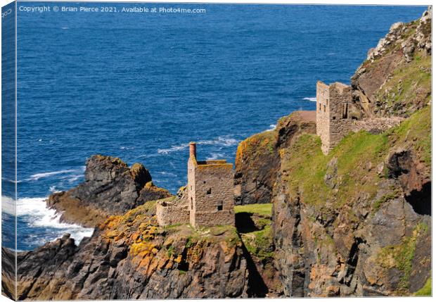 Crown Engine Hoses, Botallack, Cornwall Canvas Print by Brian Pierce