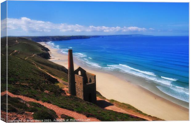 Towanroath Engine House, Wheal Coates Canvas Print by Brian Pierce