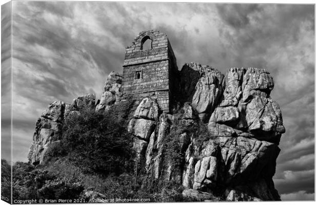 Roche Rock, Roche, Cornwall - Monochrome Canvas Print by Brian Pierce