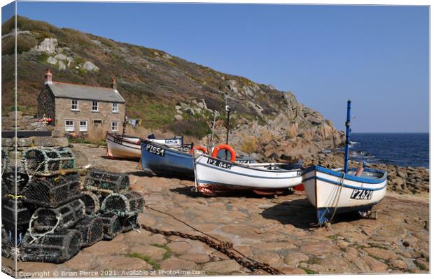 Penberth Cove, West Cornwall  Canvas Print by Brian Pierce