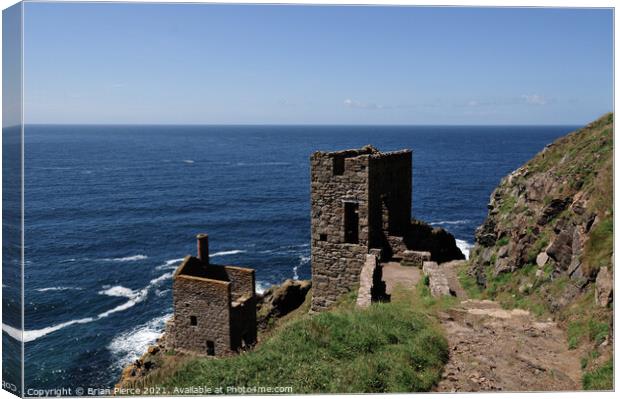 The Crown Engine Houses, Botallack, Cornwall Canvas Print by Brian Pierce