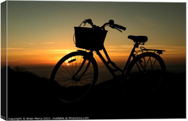 Bike at Sunset  Canvas Print by Brian Pierce