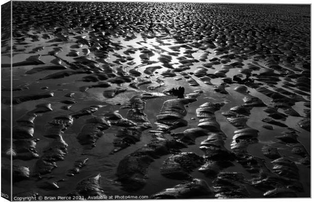Ripples in the Sand (Monochrome) Canvas Print by Brian Pierce