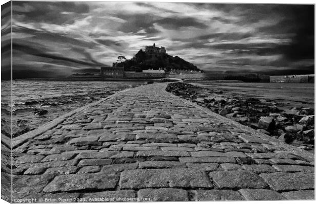 St Michael's Mount and Causeway, Cornwall  Canvas Print by Brian Pierce