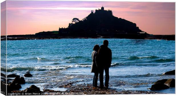 Sunset at St Michael's Mount Canvas Print by Brian Pierce