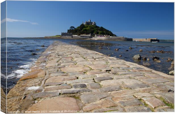 St Michael's Mount and Causeway Canvas Print by Brian Pierce