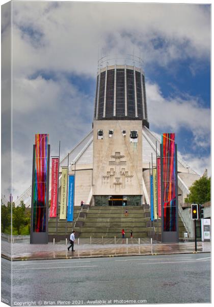 Liverpool Roman Catholic Cathedral Canvas Print by Brian Pierce