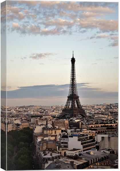 Eiffel Tower Cityscape Canvas Print by Liam Dobson