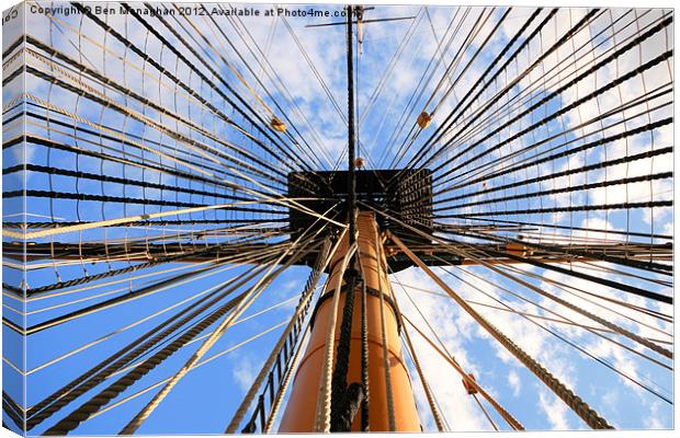 Victory rigging Canvas Print by Ben Monaghan