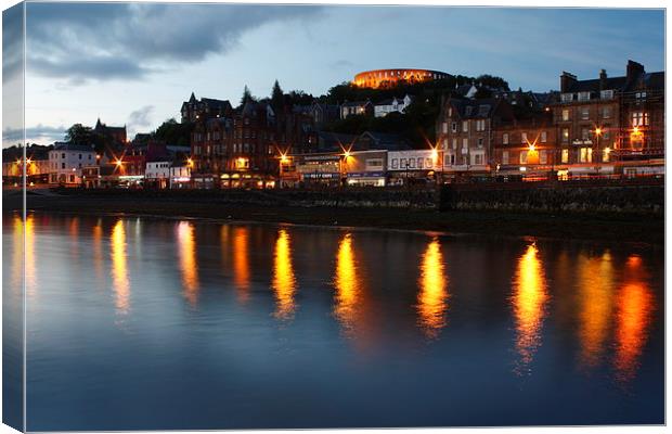 Oban Reflections Canvas Print by Aaron Casey