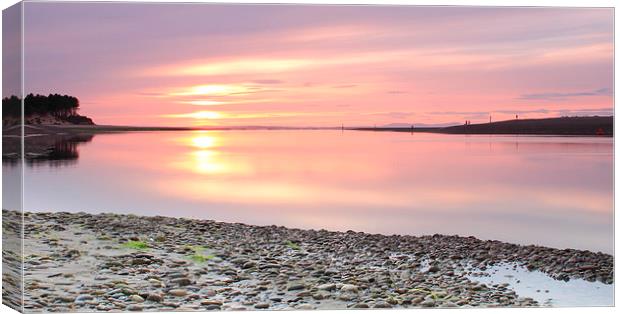 Findhorn Sunset Canvas Print by Aaron Casey