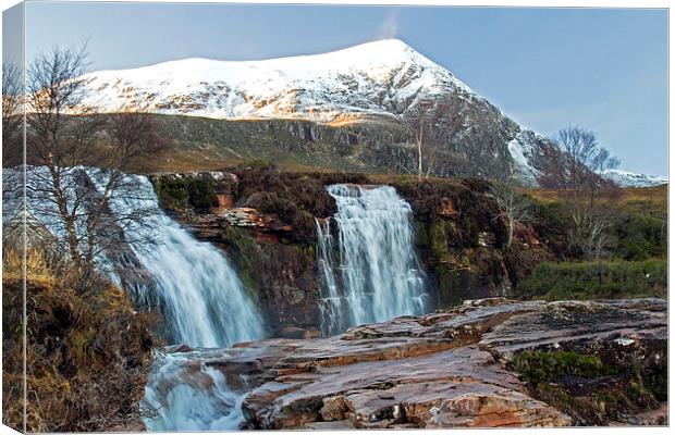 Highland Waterfall Ardessie Canvas Print by Aaron Casey
