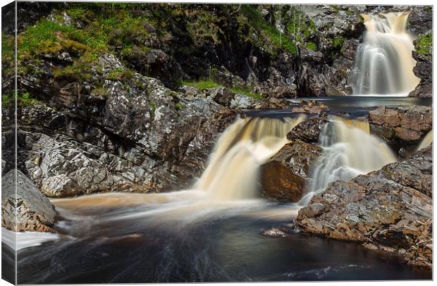  Falls of Tarf Canvas Print by Aaron Casey