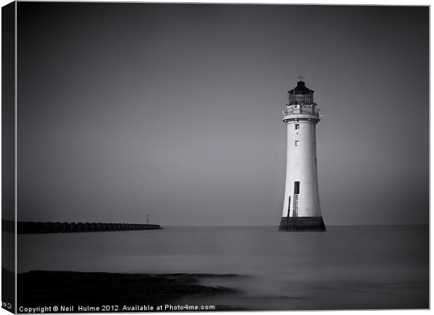 Fort Perch Lighthouse Canvas Print by Neil  Hulme